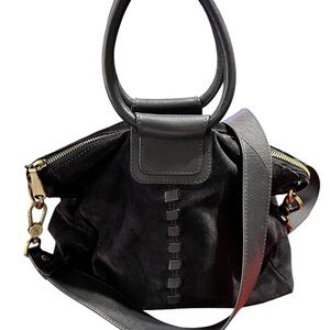 Hobo Black Suede Handbag